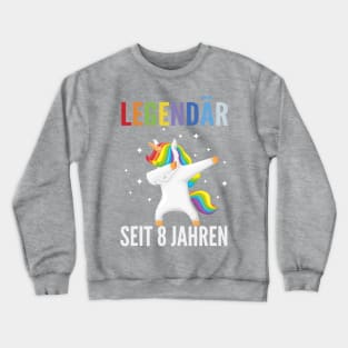 8th birthday unicorn Crewneck Sweatshirt